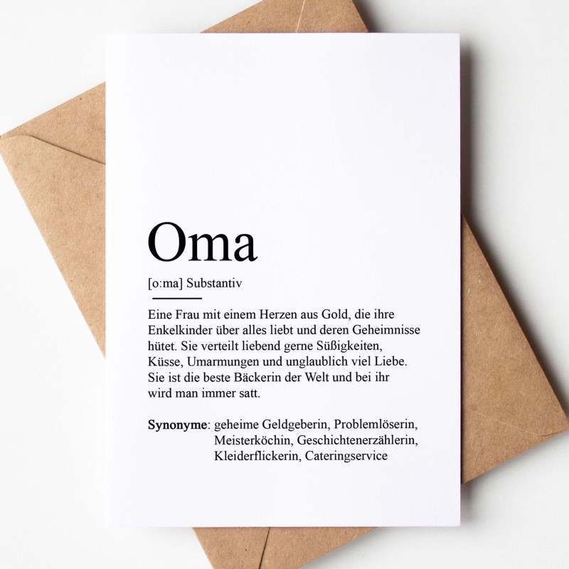 Grußkarte OMA Definition - 1