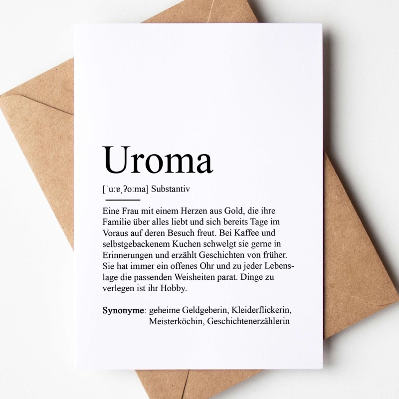 Grußkarte UROMA Definition - 1