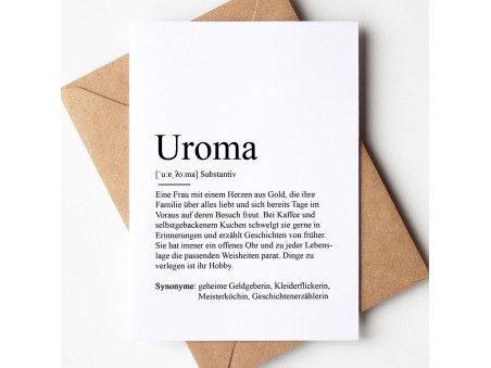 Grußkarte UROMA Definition - 1