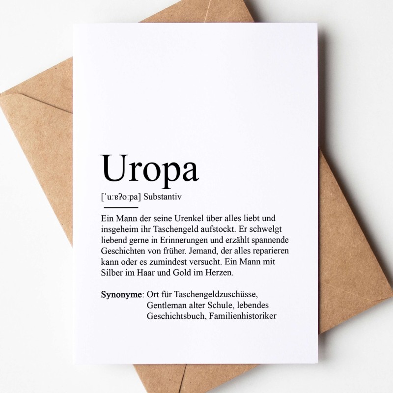 Grußkarte UROPA Definition - 1
