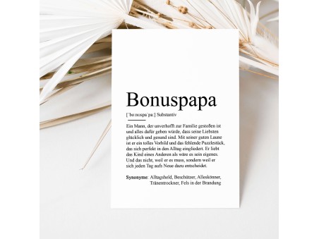 Grußkarte BONUSPAPA Definition - 3