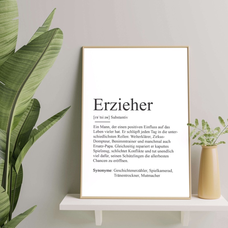 Poster ERZIEHER Definition - 1