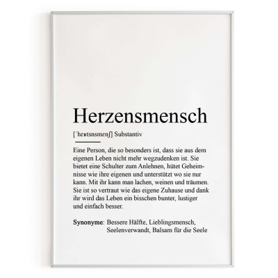 Poster HERZENSMENSCH Definition - 3
