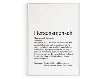 Poster HERZENSMENSCH Definition - 3