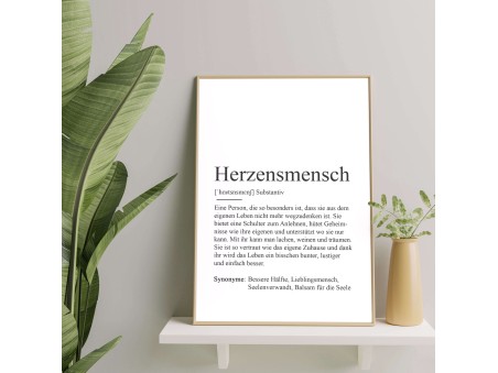 Poster HERZENSMENSCH Definition - 1