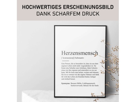 Poster HERZENSMENSCH Definition - 5