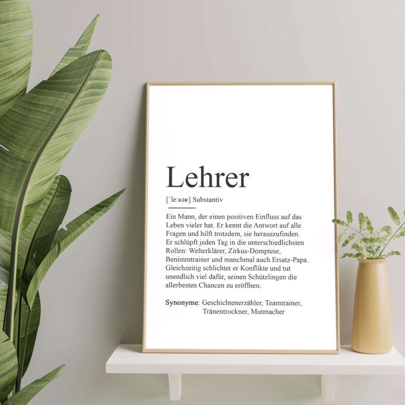 Poster LEHRER Definition - 1