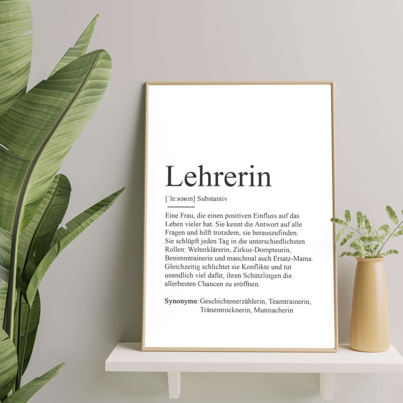 Poster LEHRERIN Definition - 3