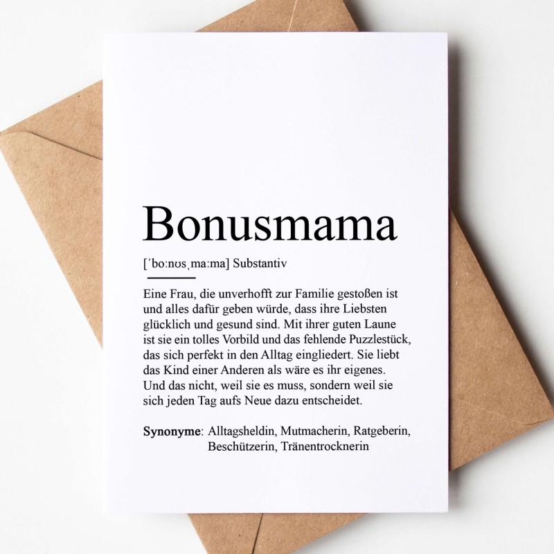 Grußkarte BONUSMAMA Definition - 2