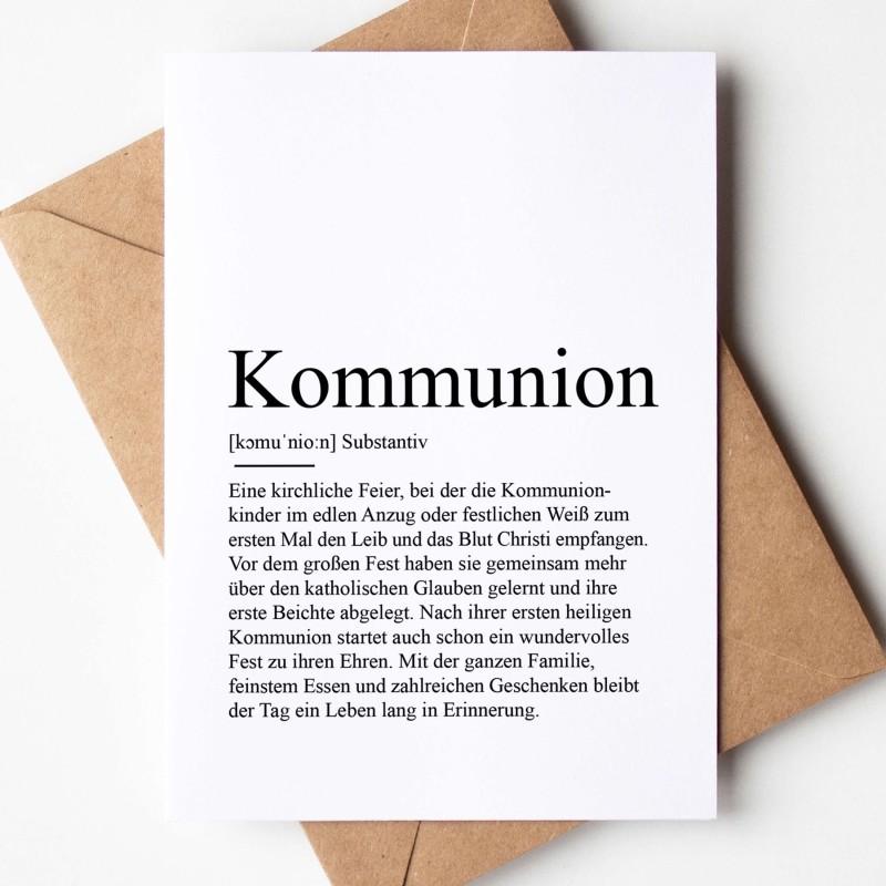 Grußkarte KOMMUNION Definition - 1