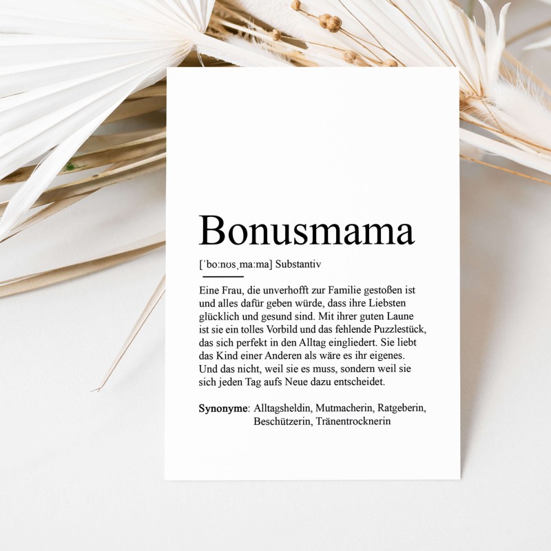 Postkarte BONUSMAMA Definition - 1