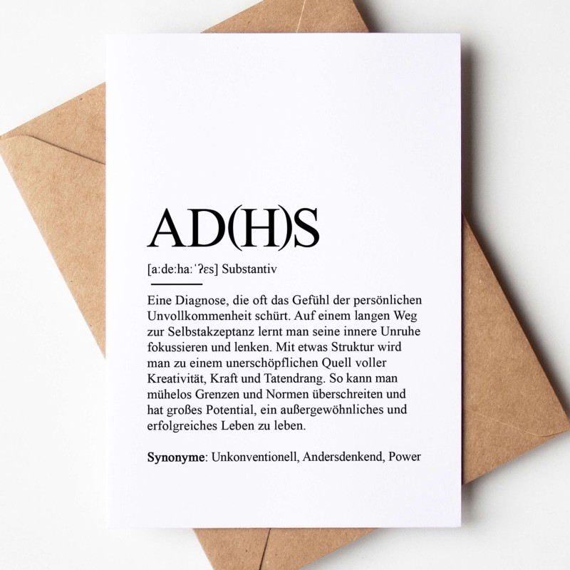 Grußkarte ADHS Definition - 1